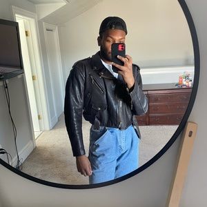 Classic Cropped Leather Moto